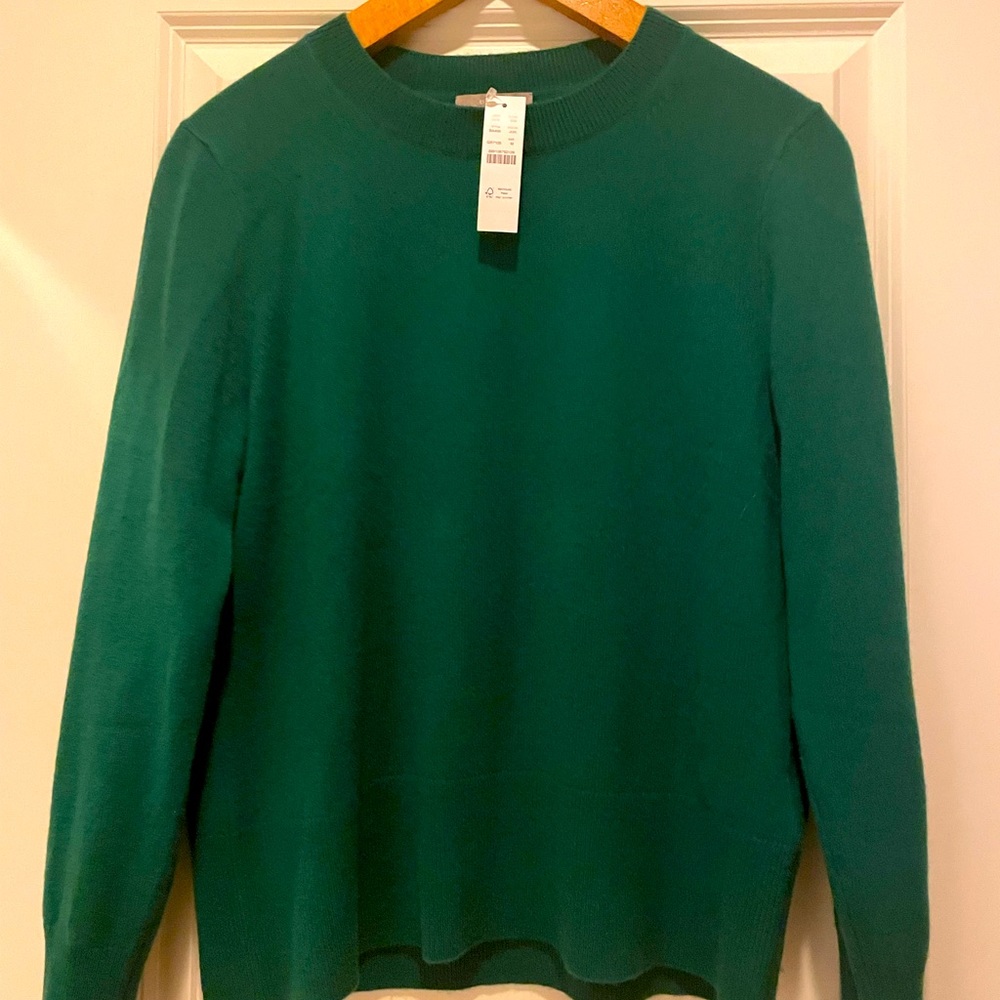 JCREW Cashmere. Brand new, never worn. Medium. Cozy,beautiful Kelly green.